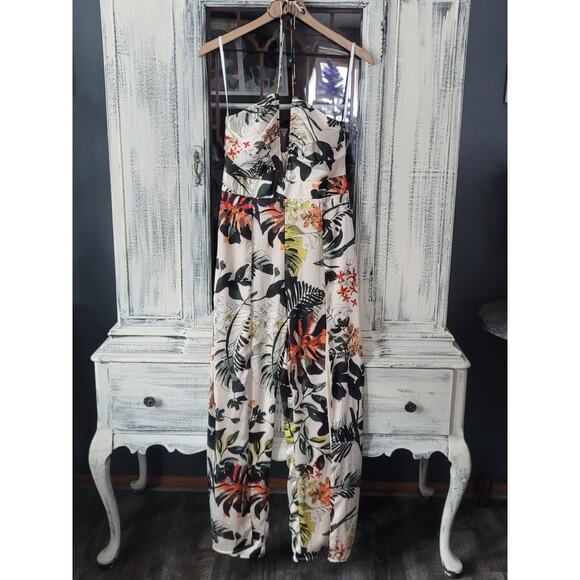 New Katie May by Anthropologie Floral Silky Jumpsuit - Medium - Picture 8 of 9